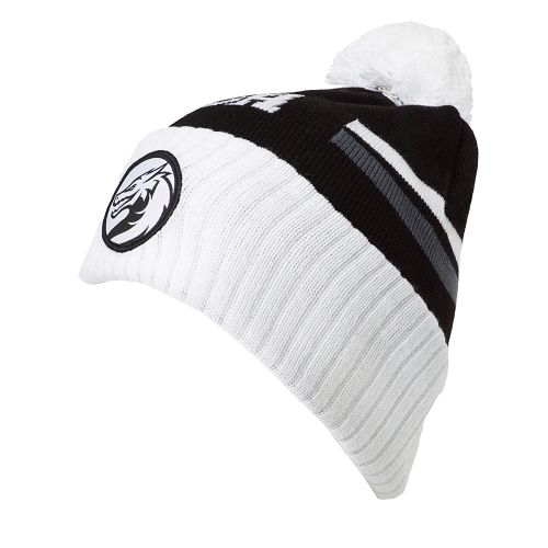 HC Ajoie Bonnet à pompon noir/blanc